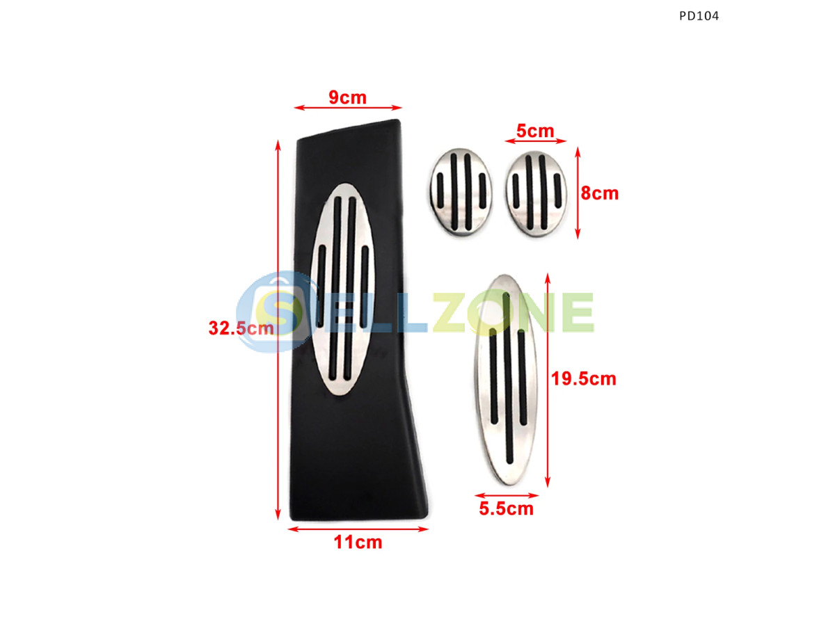 Алуминиеви спортни педали за Mini Cooper Countryman, R56 R60 F54 F55 F56 – газ, спирачка, съединител и почиващ – PD104 - Изображение 1 - Sellzone.bg Алуминиеви спортни педали за Mini Cooper Countryman, R56 R60 F54 F55 F56 – газ, спирачка, съединител и почиващ – PD104 - Изображение 1